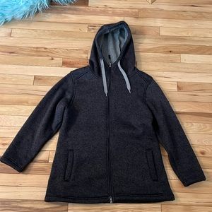 EUC Stillwater gray fuzzy hoodie. Size Medium.